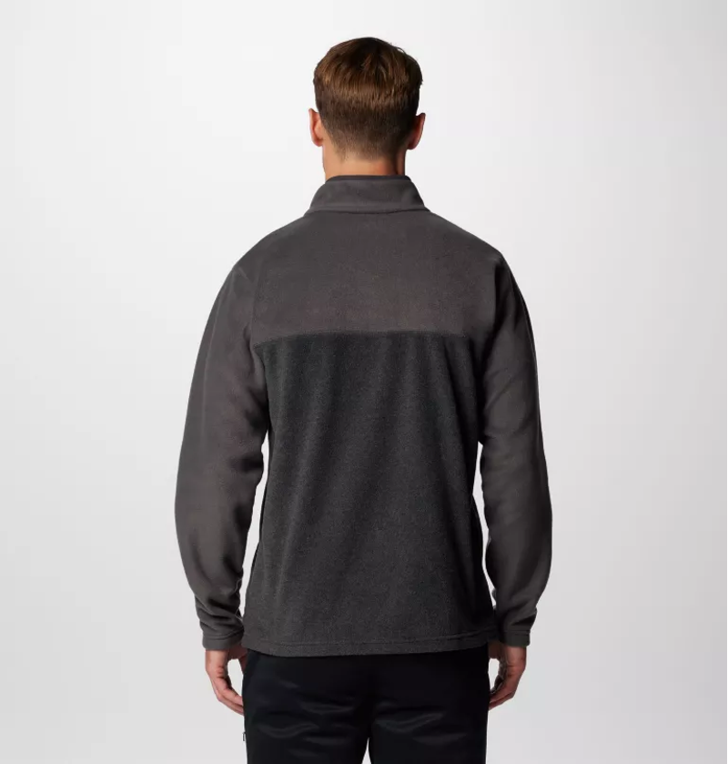 Columbia Men's Steens Mountain Half Snap II Fleece in Charcoal Heather-1