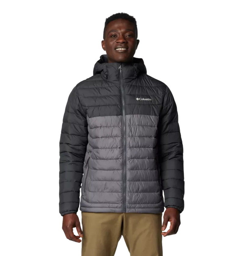 Columbia Men's Powder Lite II Hooded Jacket in City Grey/Shark