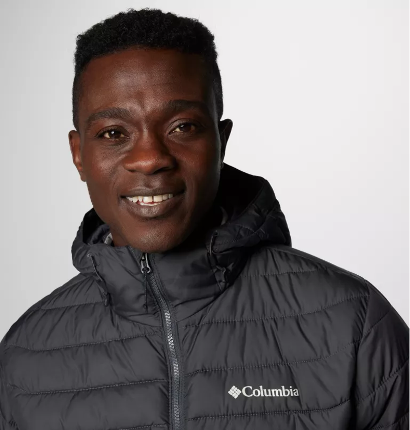 Columbia Men's Powder Lite II Hooded Jacket in City Grey/Shark-4