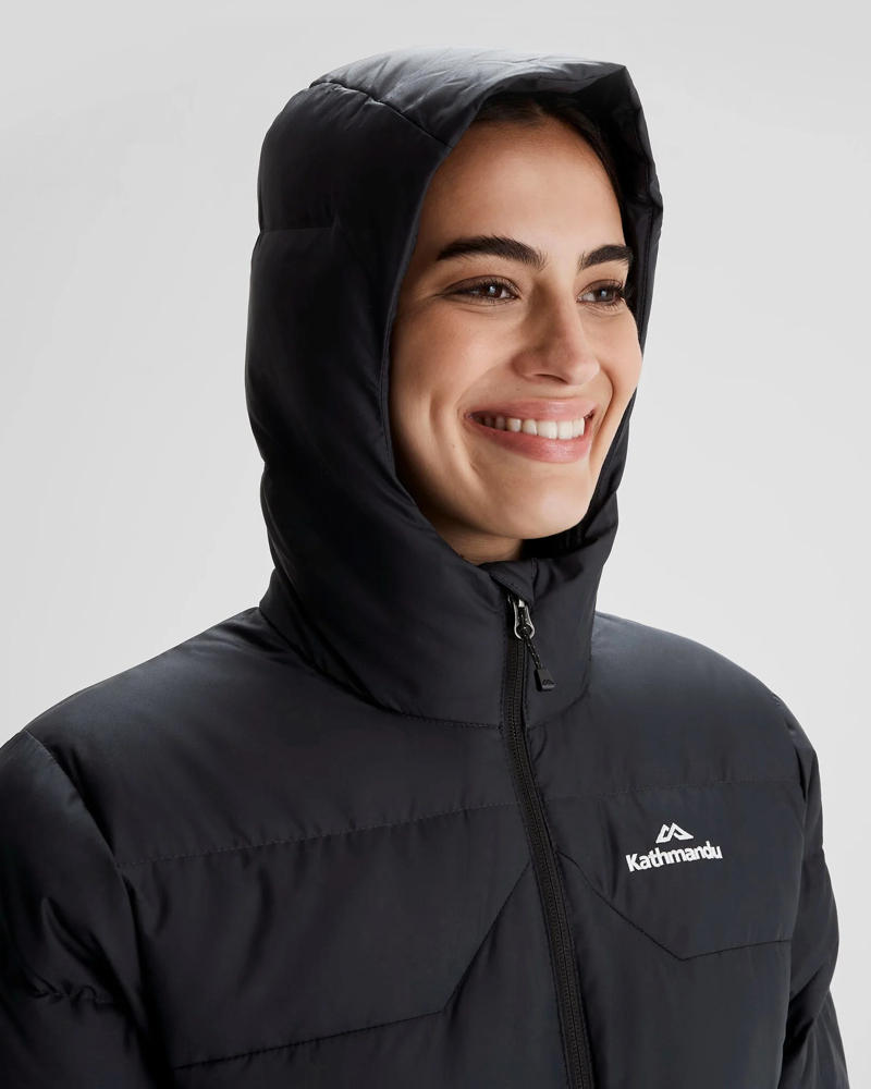 Kathmandu Women's Epiq Hooded Down Jacket V in Black-6