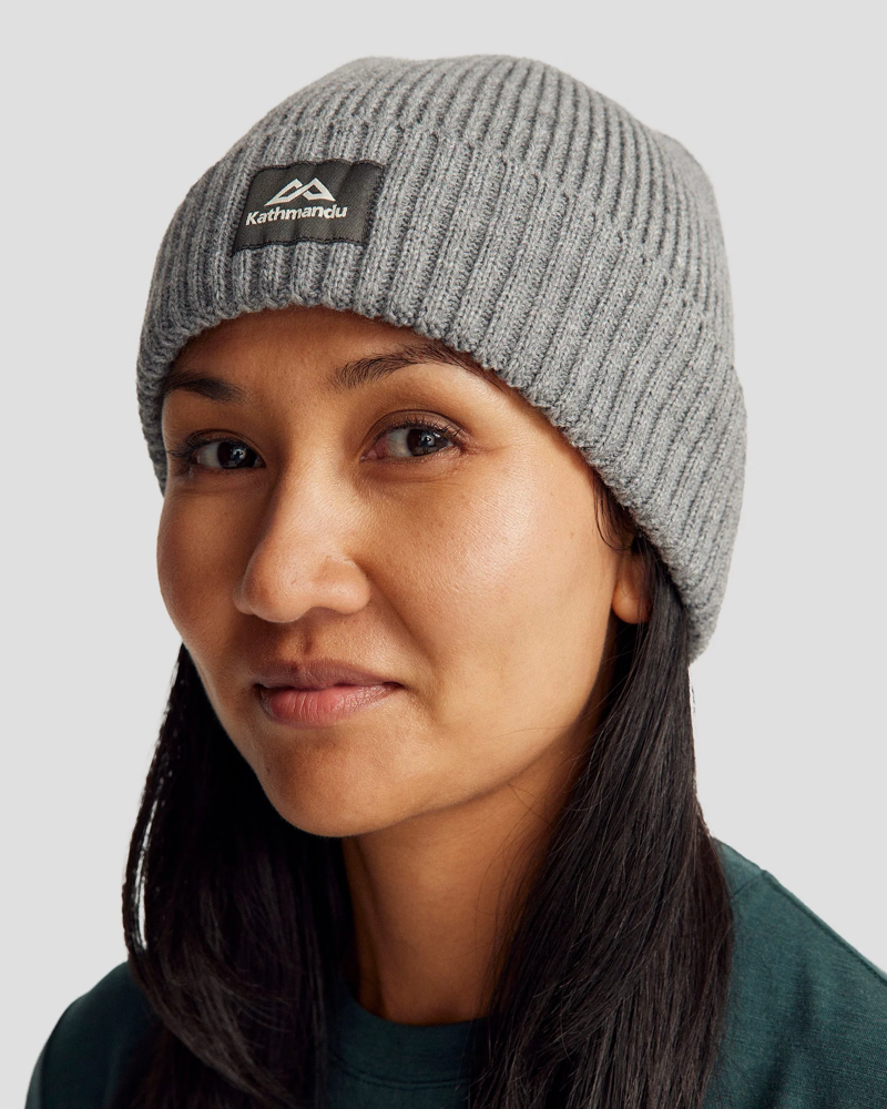 Kathmandu Badge Beanie V3 in Light Grey-1