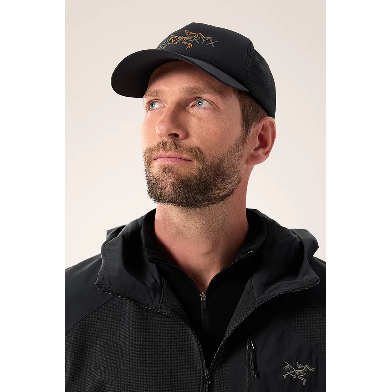 Arc'teryx Bird Word Trucker Hat in 24K Black-2