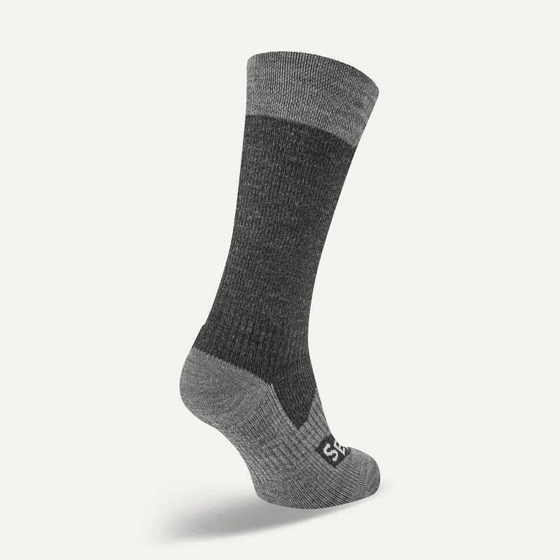 Sealskinz Raynham Waterproof All Weather Mid Length Sock in Black-1