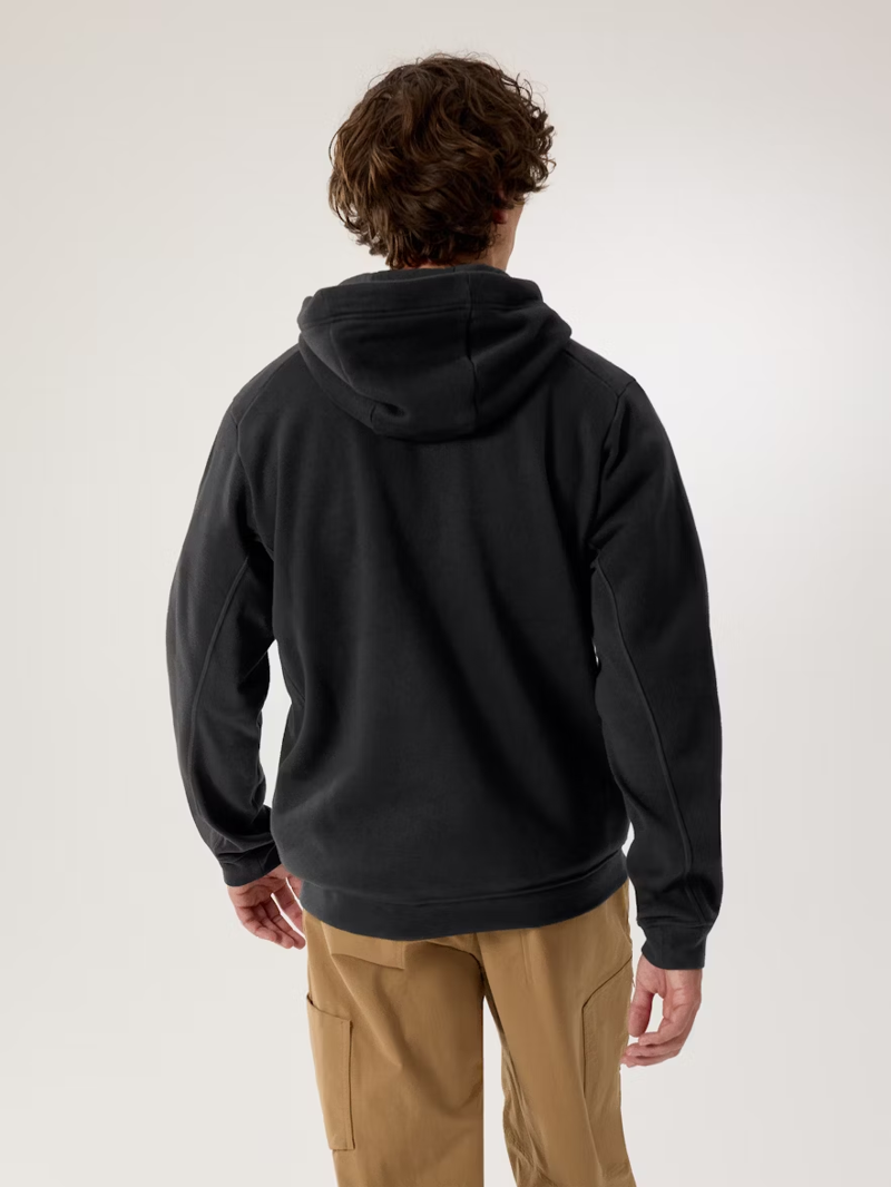 Arc'teryx Men's Emblem Fleece Full-Zip Hoody in Black-4