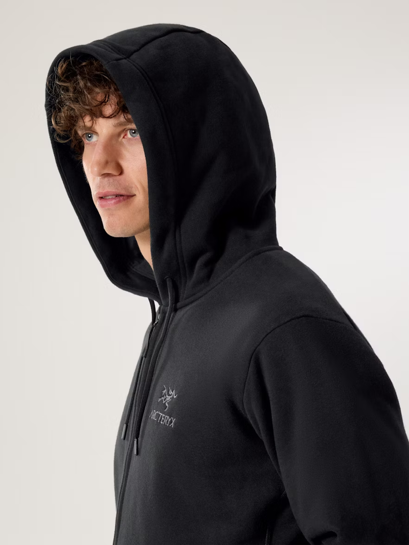 Arc'teryx Men's Emblem Fleece Full-Zip Hoody in Black-5