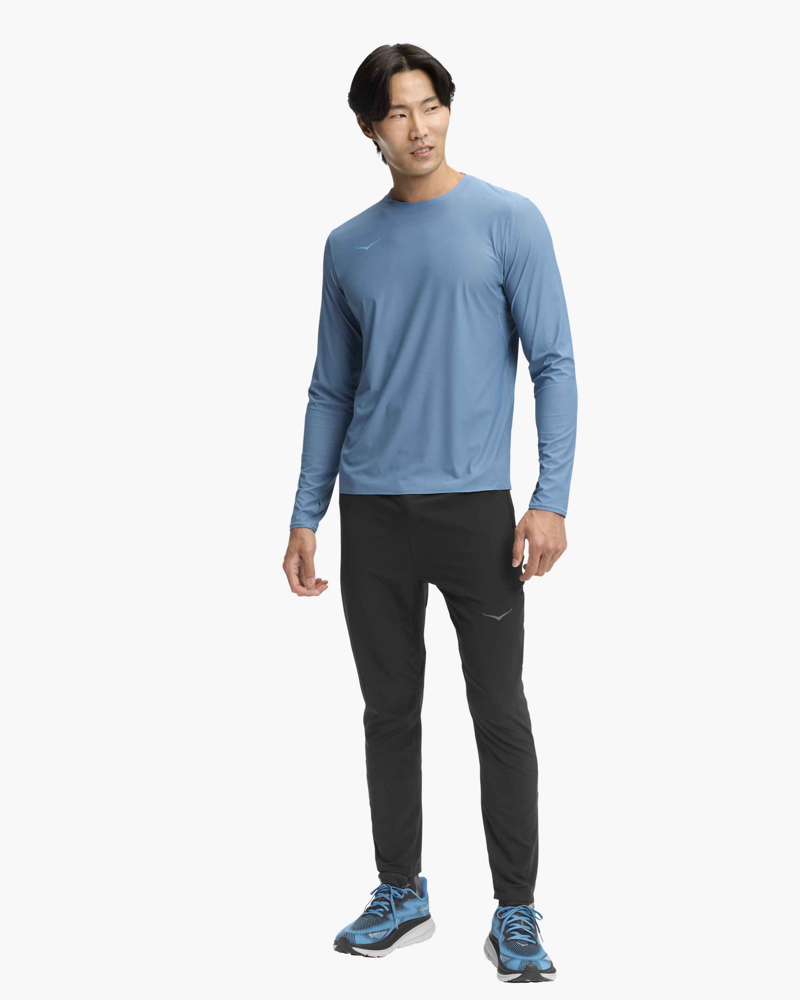 Hoka Men's Airolite 2.0 Long Sleeve Tee in Foggy Night-4