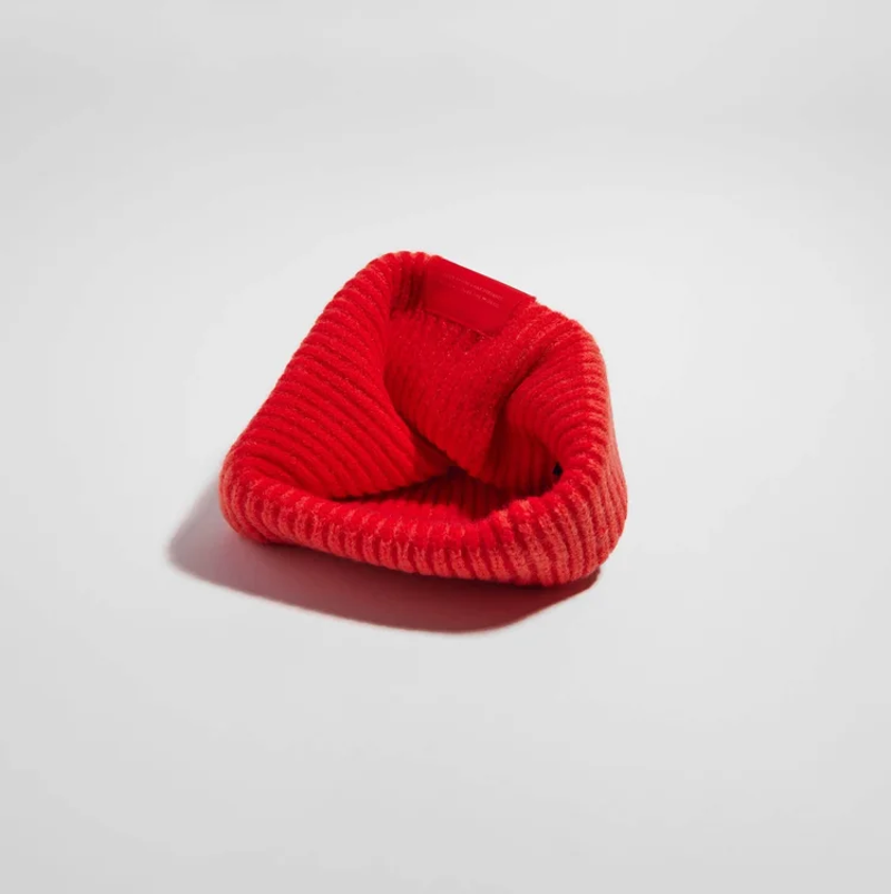Vaga Midweight Beanie in Neon Peach/Flame Red-2