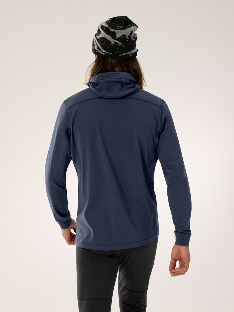 Arc'teryx Men's Rho LT Hoody in Black Sapphire II-3