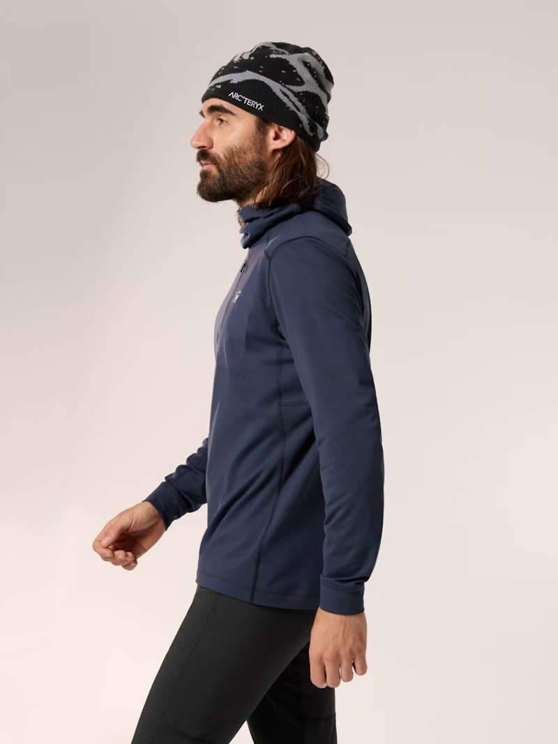 Arc'teryx Men's Rho LT Hoody in Black Sapphire II-2