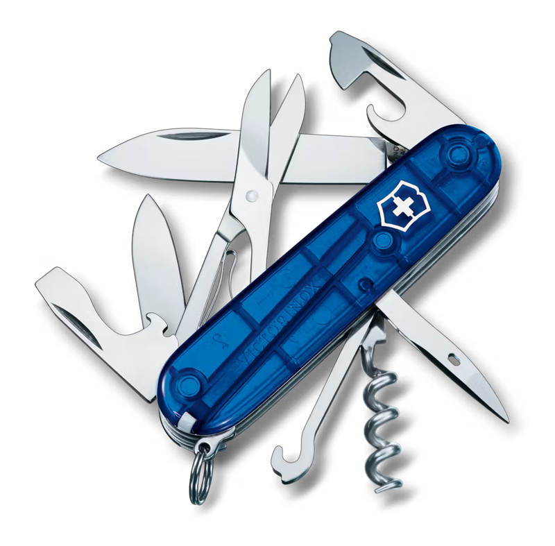 Victorinox Climber 91mm in Transparent Blue