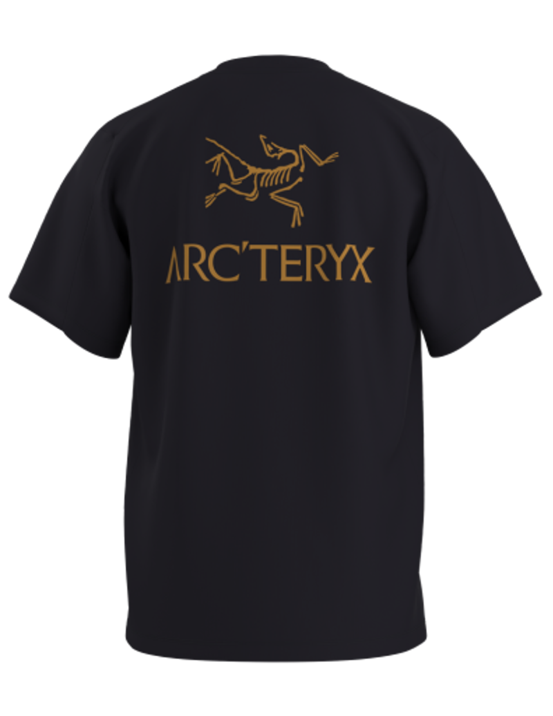 Arc'teryx Men's Kragg SL Cotton Bird Word Tee in 24K Black-1