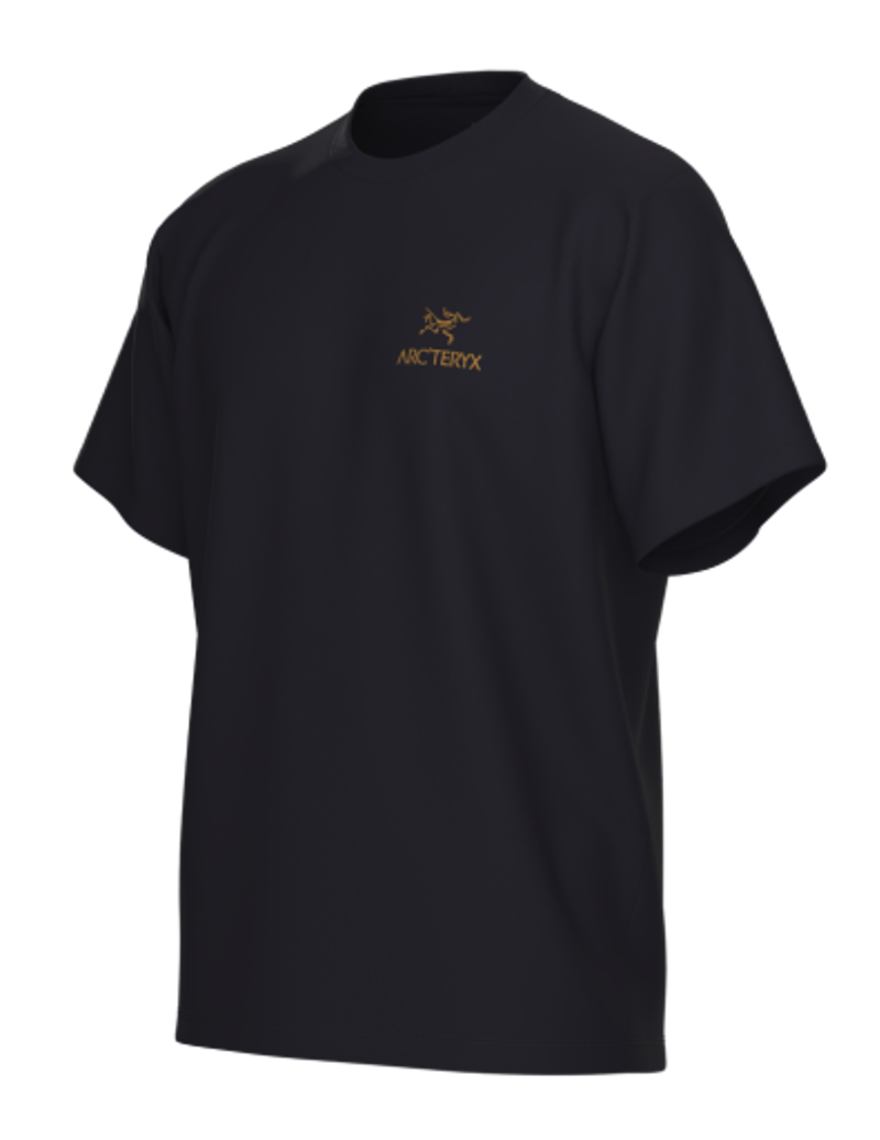 Arc'teryx Men's Kragg SL Cotton Bird Word Tee in 24K Black-3