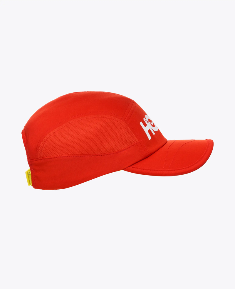 Hoka Run Hat in Habanero-1