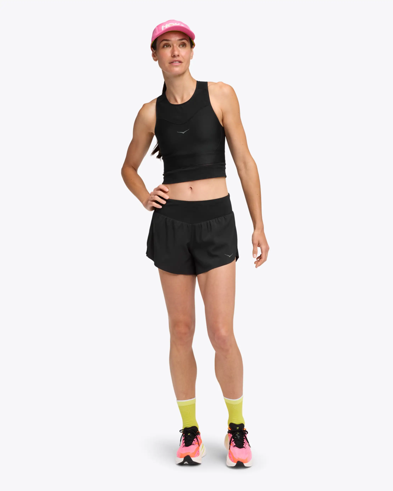 Hoka Women's Glide 4inch Shorts in Black-2