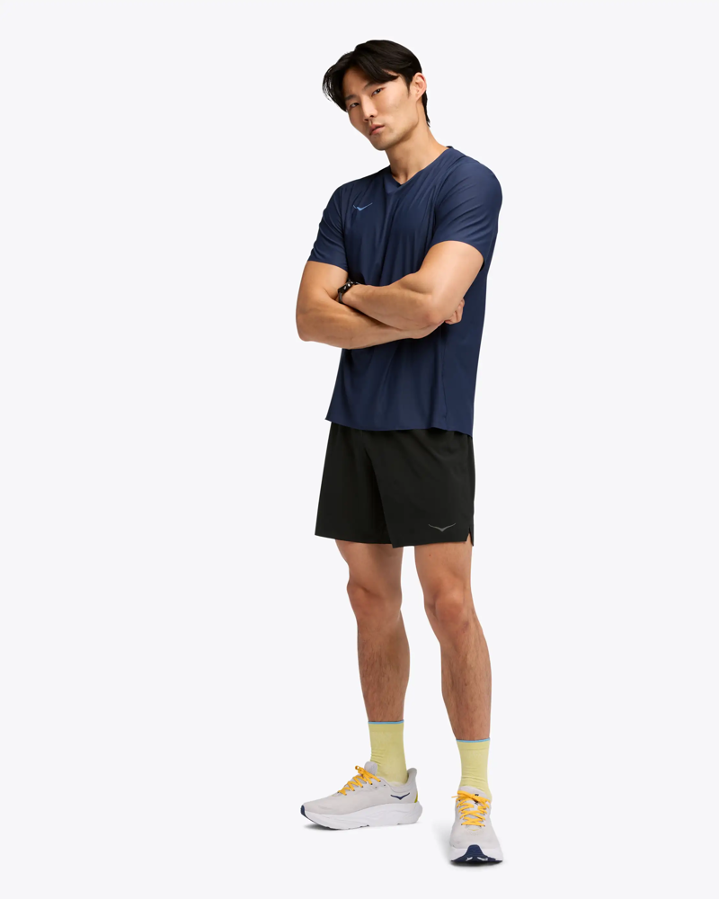 Hoka Men's Glide 7inch 2-in-1 Shorts in Black-2