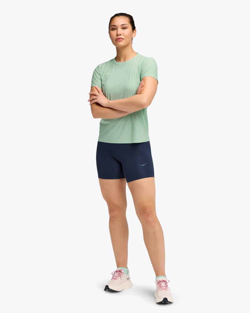 Hoka Women's Airolite 2.0 Tee in Jadeite-4