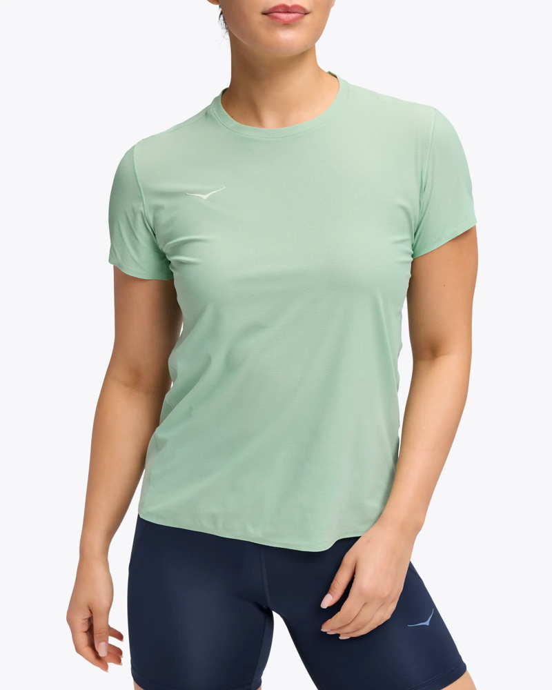 Hoka Women's Airolite 2.0 Tee in Jadeite-1