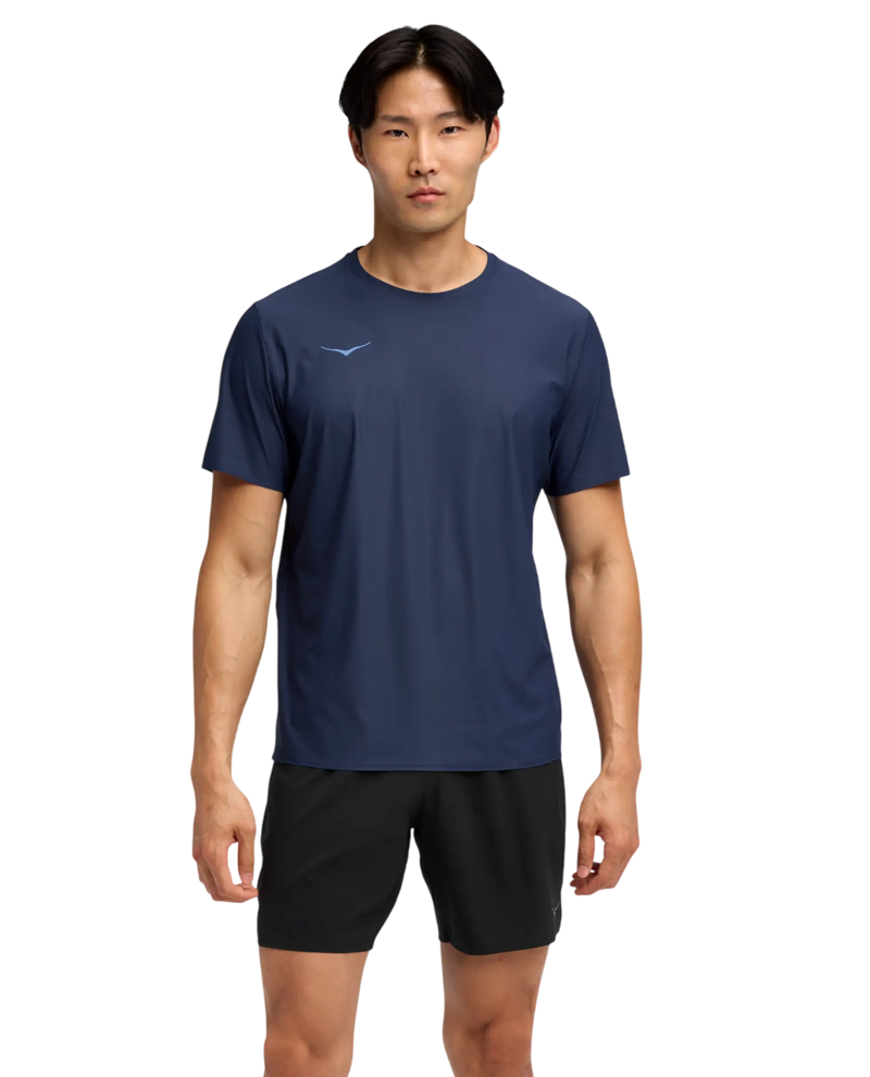 Hoka Men's Airolite 2.0 Tee in Midnight Blue