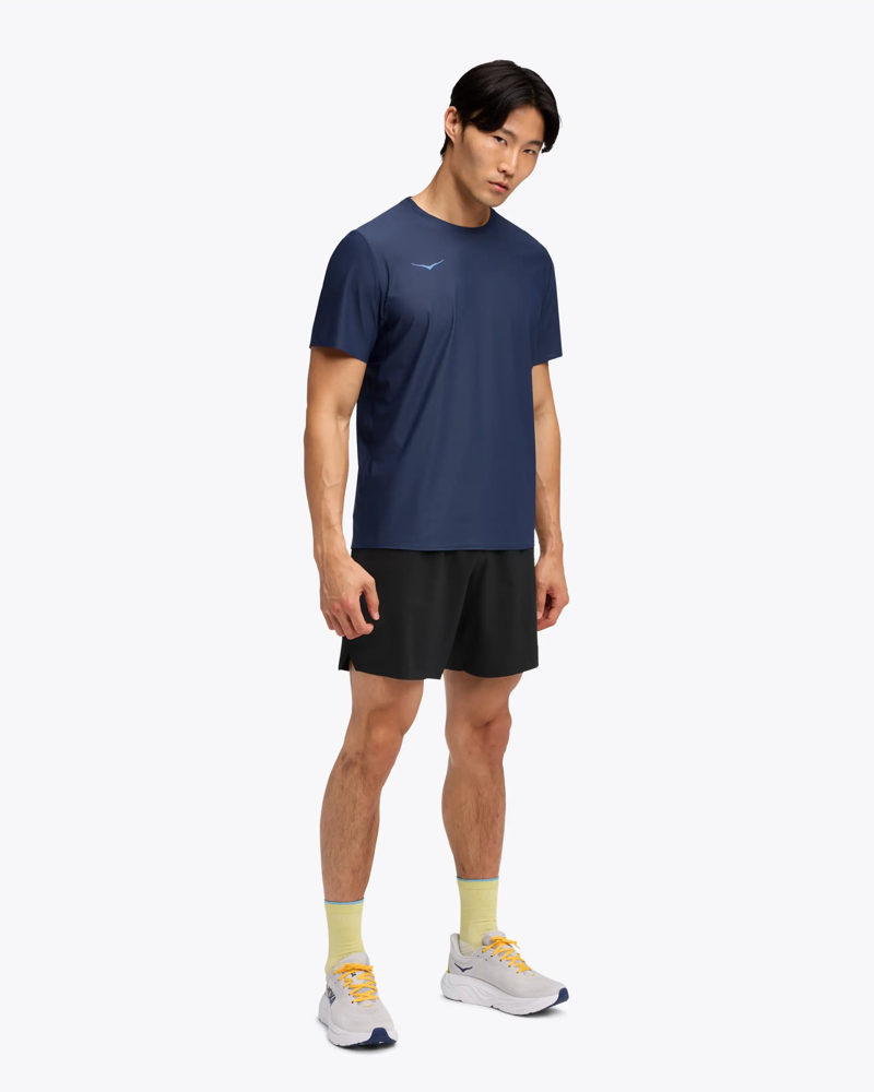 Hoka Men's Airolite 2.0 Tee in Midnight Blue-4
