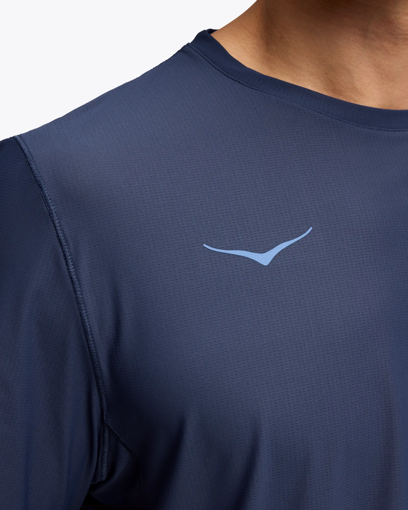 Hoka Men's Airolite 2.0 Tee in Midnight Blue-3