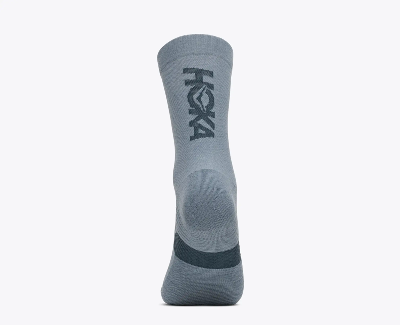 Hoka Men's Graphic Crew Run Socks in Washed Blue-3