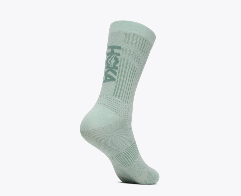 Hoka Men's Trail Run Crew Socks in Sage-1