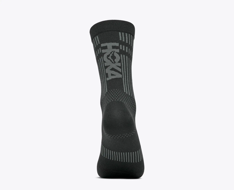 Hoka Men's Trail Run Crew Socks in Black-2