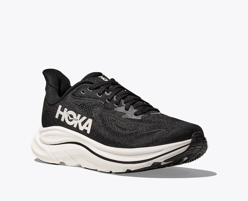 Hoka Men's Clifton 10 in Black/White-2