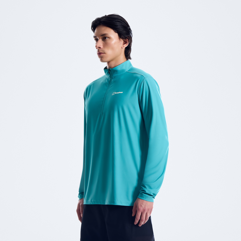 Berghaus Men's 24/7 Base Zipless Top in Light Blue-2