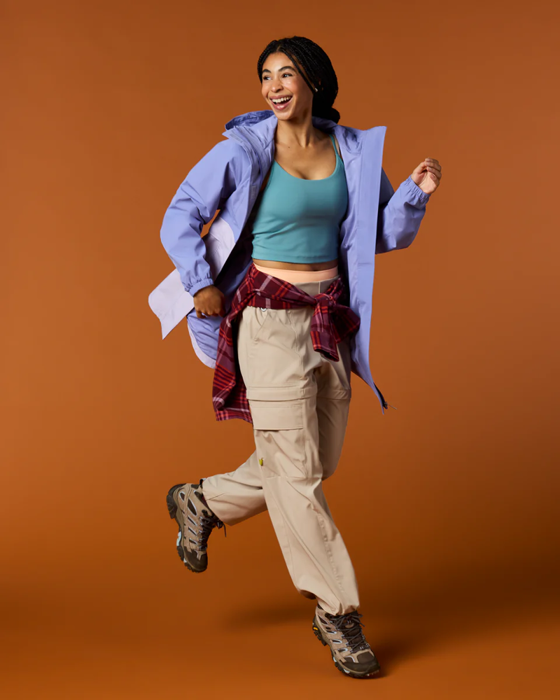 Cotopaxi Women's Rayu Rain Parka in Aster and Moonbeam-3