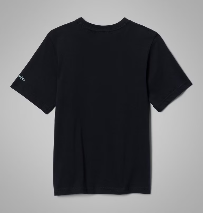 Columbia Kid's Valley Creek II Graphic Shirt in Black/Cozy Coastline-1