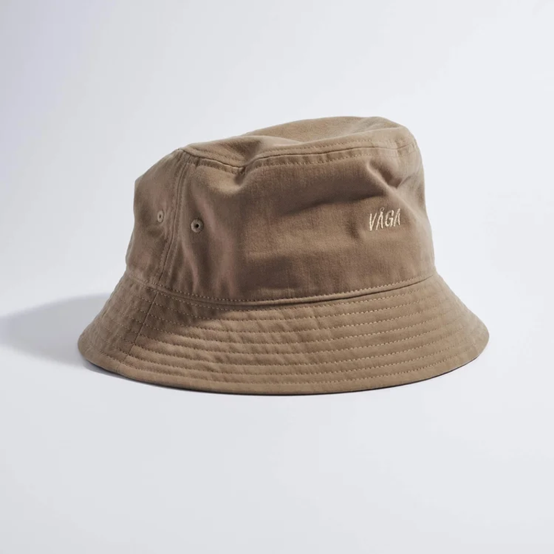Vaga Washed Cotton Bucket Hat in Taupe-1