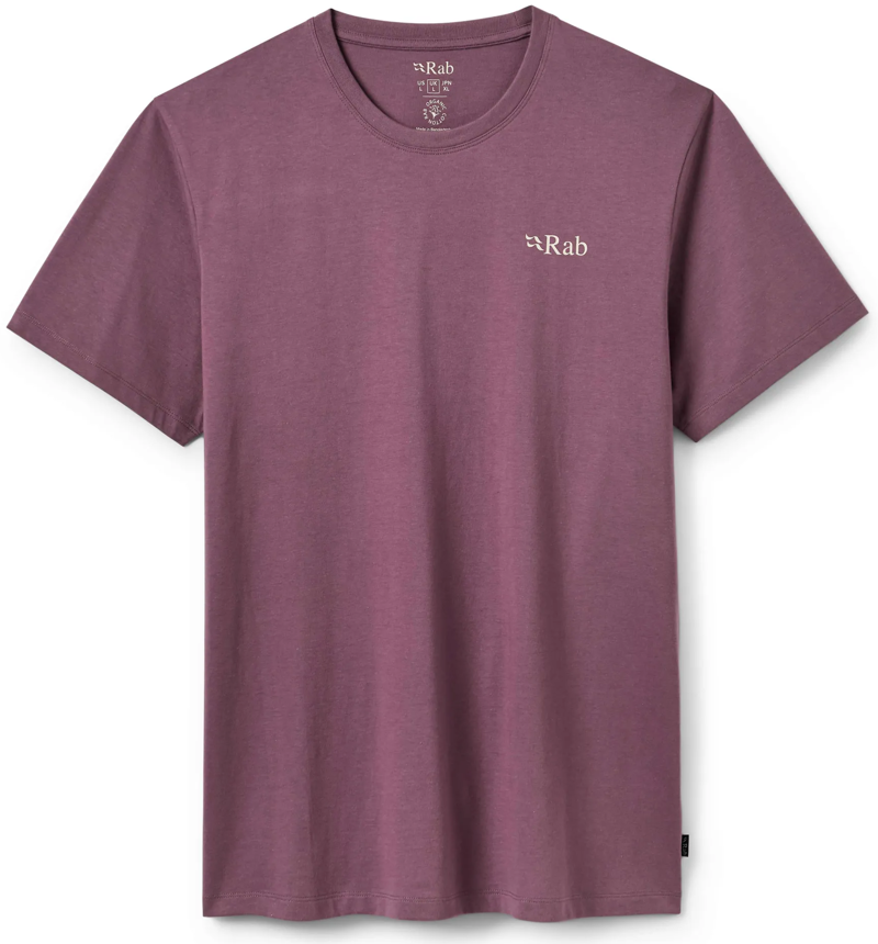 Rab Men's Stance Mountain Peak Tee in Dark Iris