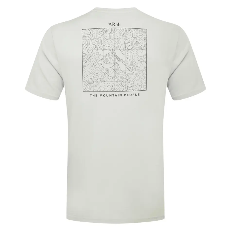 Rab Men's Crimp Elevation Tee in Light Zinc-1