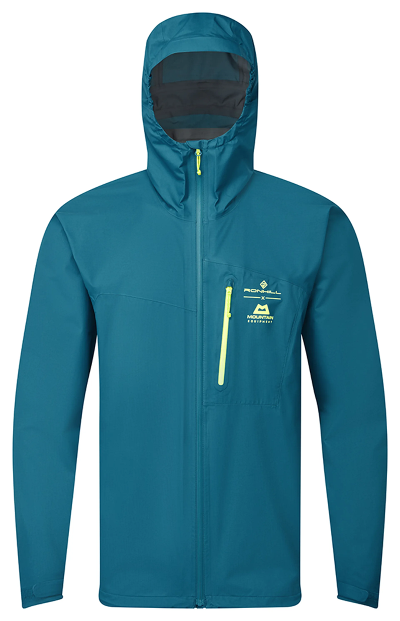 Ronhill Men's Tech Gore-Tex Mercurial Jacket in Deep Teal/Acid