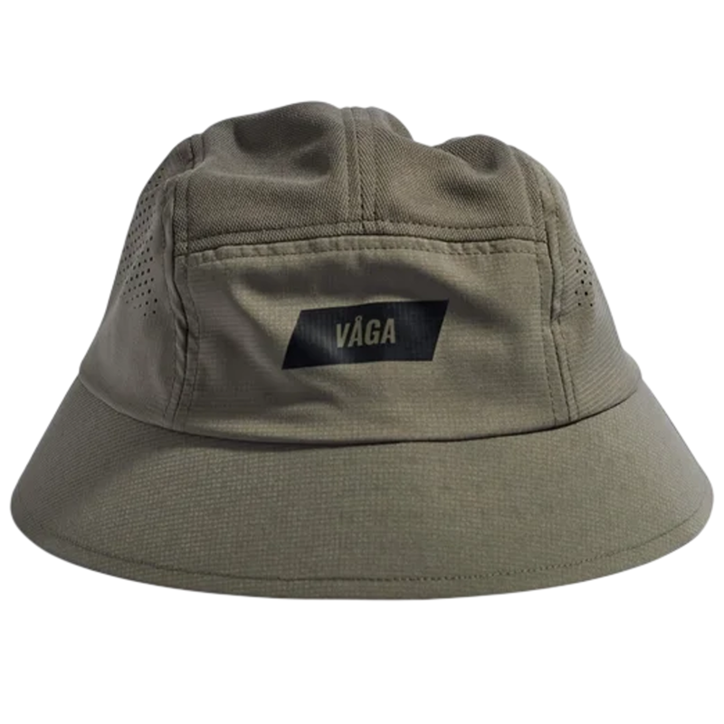 Vaga Feather Bucket Hat in Taupe