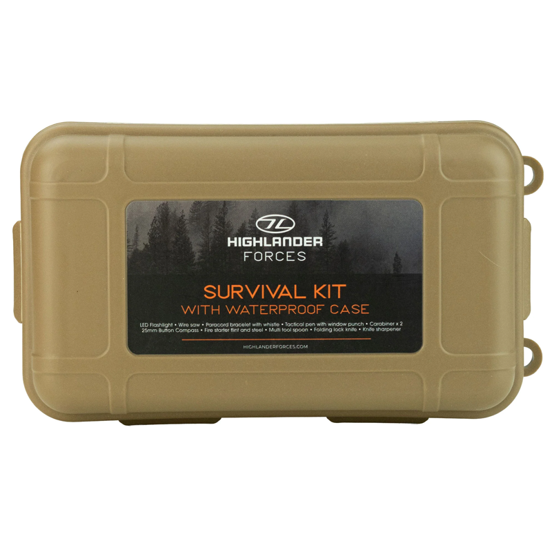 Highlander Survival Kit With Waterproof Case