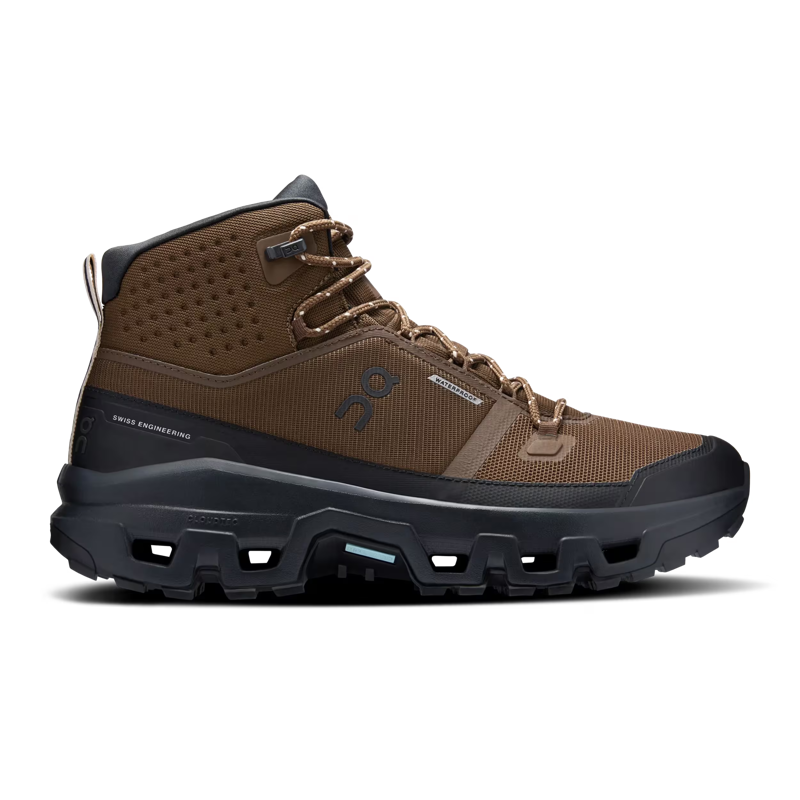 On Running Men's Cloudrock Mid Waterproof in Earth/Black