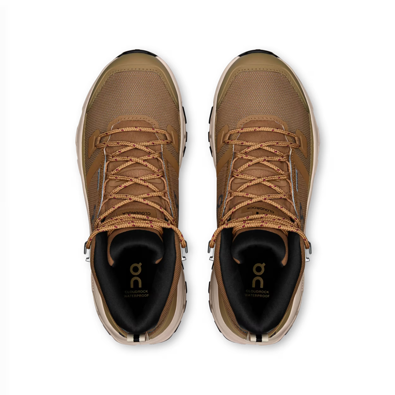On Running Women's Cloudrock Mid Waterproof in Sphinx/Sand-3