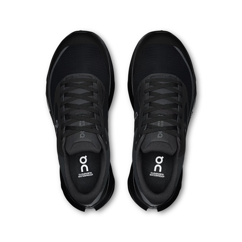 On Running Women's Cloudvista 3 Waterproof in Black/Black-3