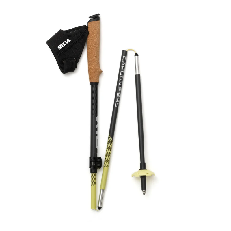 Silva Carbon Z Adjustable Running Poles in Black - 120-140cm-1