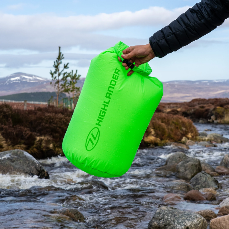 Highlander Lightweight Waterproof Dry Bags V2 in Lime Green - 8L-1
