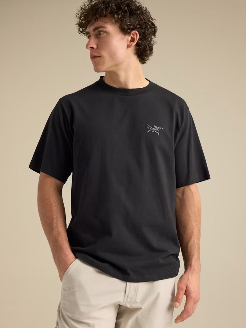 Arc'teryx Men's Kragg Cotton Emblem Crew Tee in Black-6