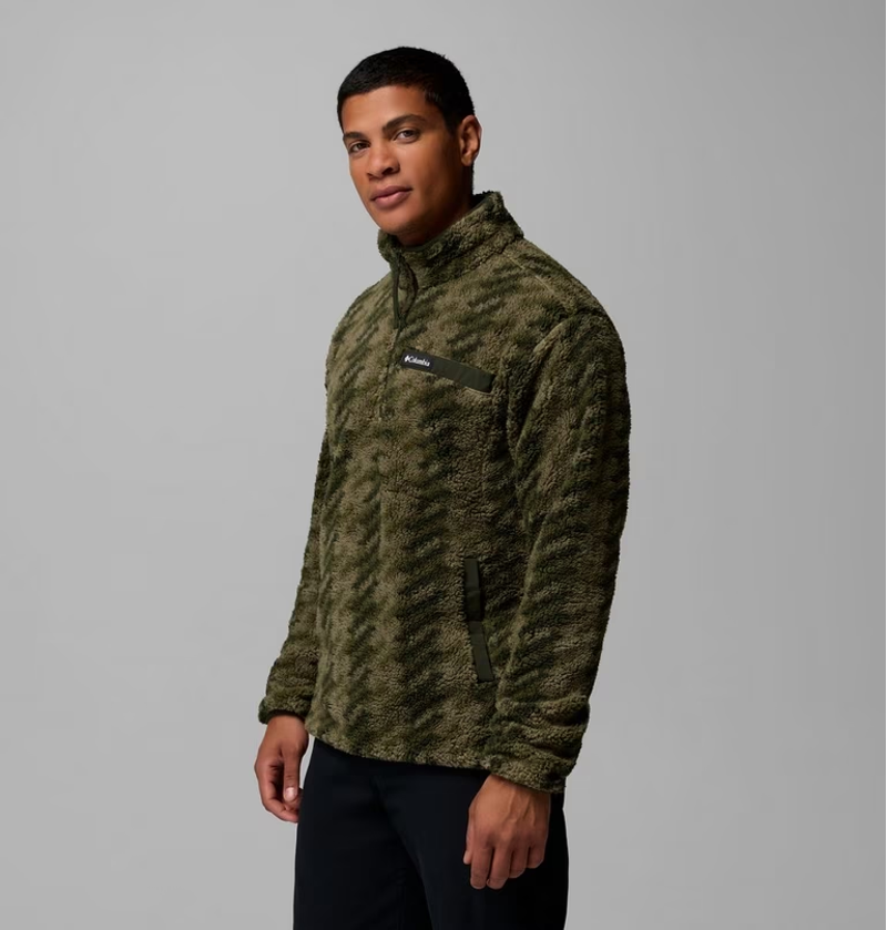 Columbia Men's Rugged Ridge High Pile Half Zip in Stone Green Trills/Greenscape-1