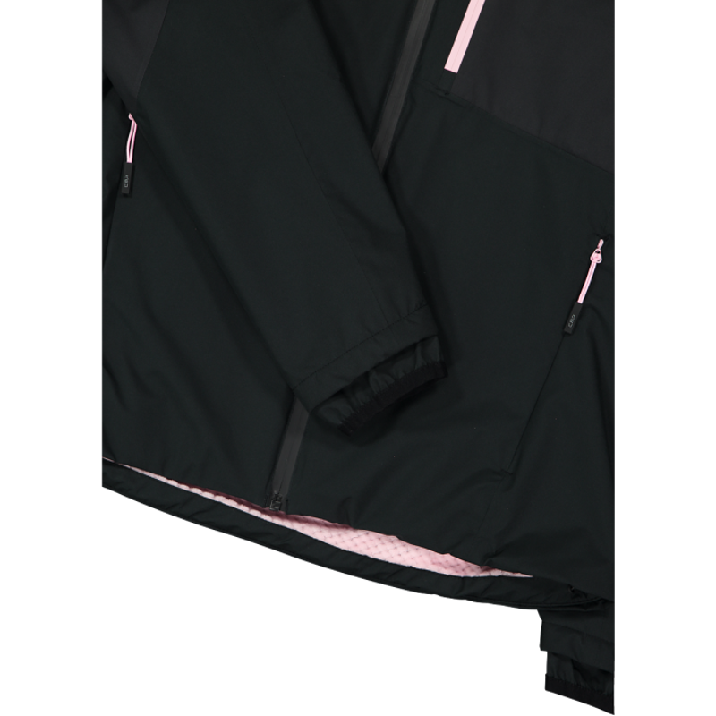 CMP Women's HighLoft Hooded Waterproof Jacket in Nero Antracite-4