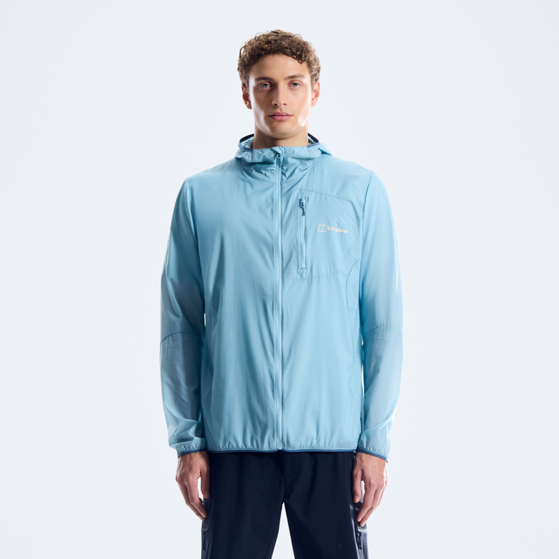 Berghaus Men's Pendower Wind Jacket in Light Blue-2