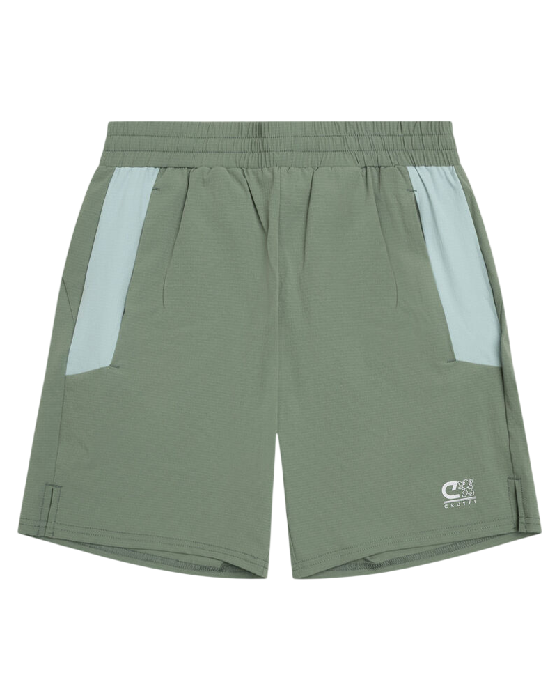 Cruyff Kid's Aquatic Shorts in Khaki/Sage
