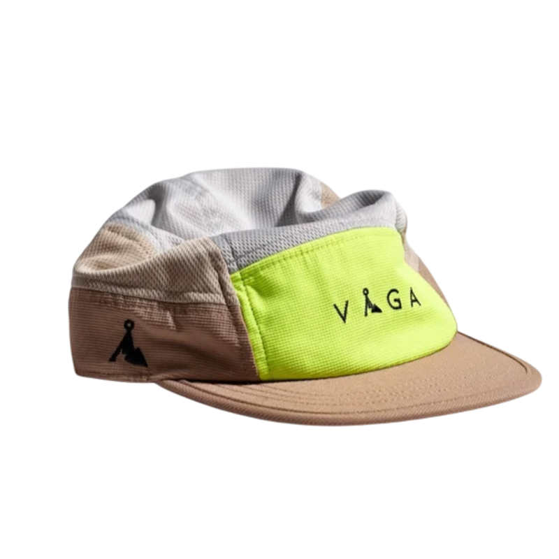 Vaga Club Cap in Taupe/Neon Yellow/Light Grey