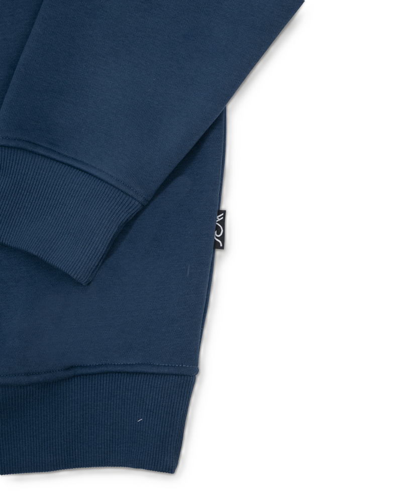 Bracken Quarter Zip Fleecein Navy-3