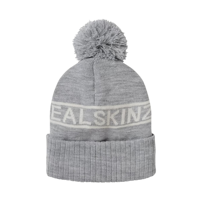 Sealskinz Heacham Waterproof Cold Weather Icon Bobble Hat in Dark Grey